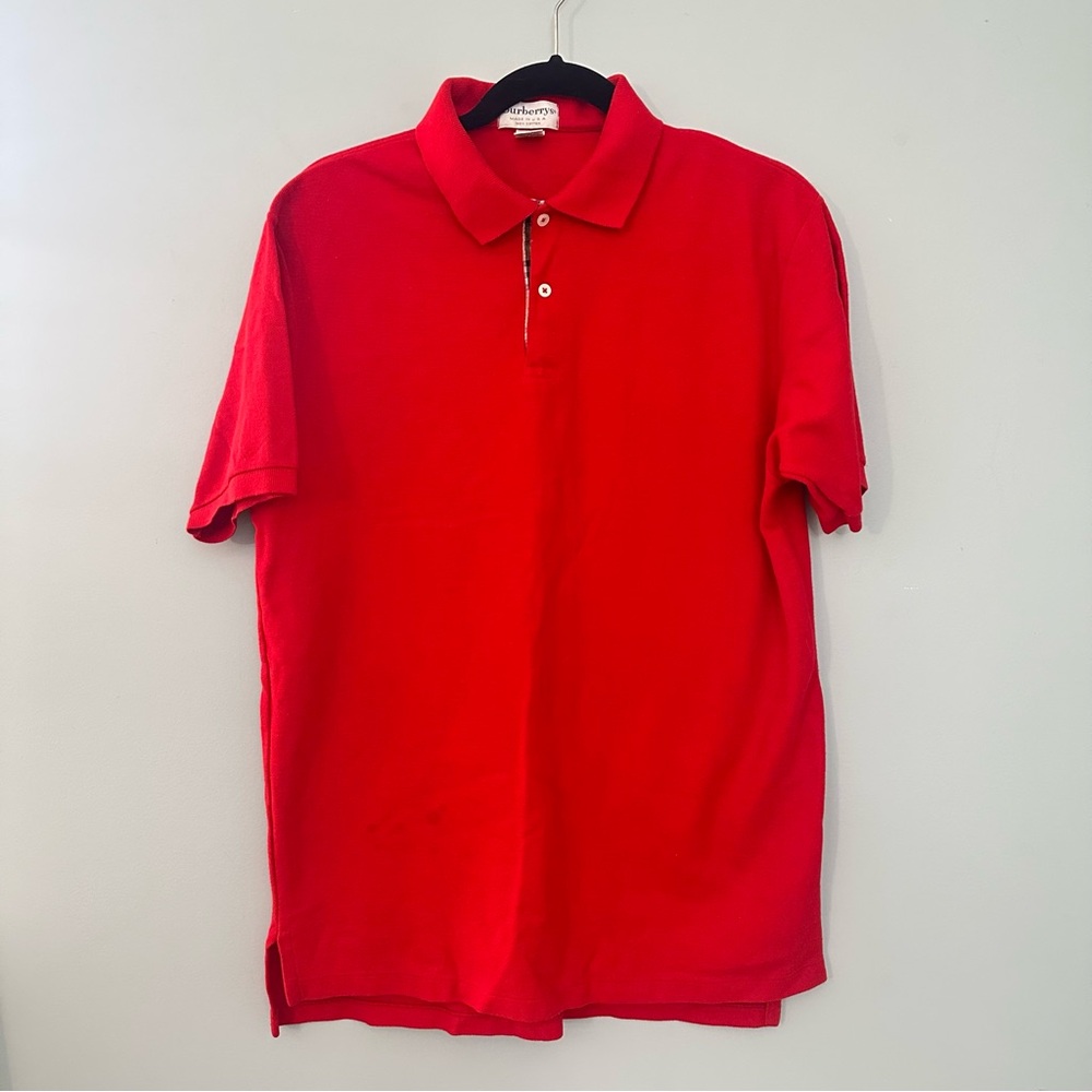 Authentic Burberry Classic Red Polo Shirt